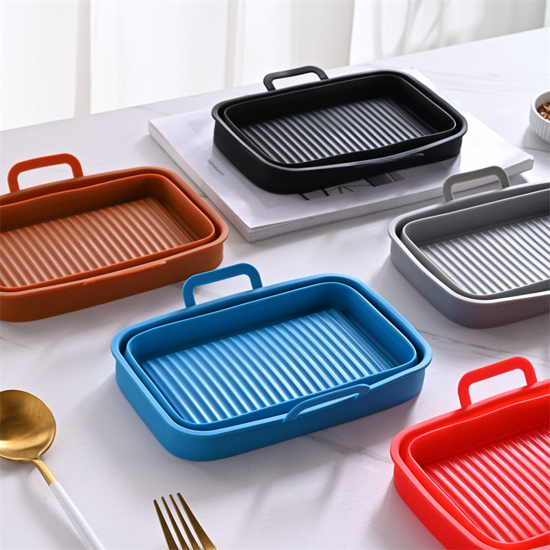 Air Fryer Silicone Pot Oven Baking Tray Grill Pan Baking Frying