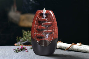 Red Backflow Incense Burner