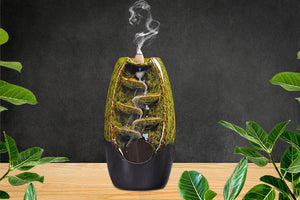 Yellow Backflow Incense Burner UK