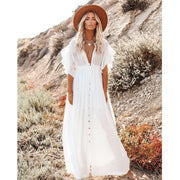 Womens Sexy Bikini Cover-ups Long Tunic Beach Dress