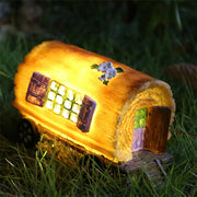 LED Solar Carriage/House Resin Garden Outdoor Ornament Light